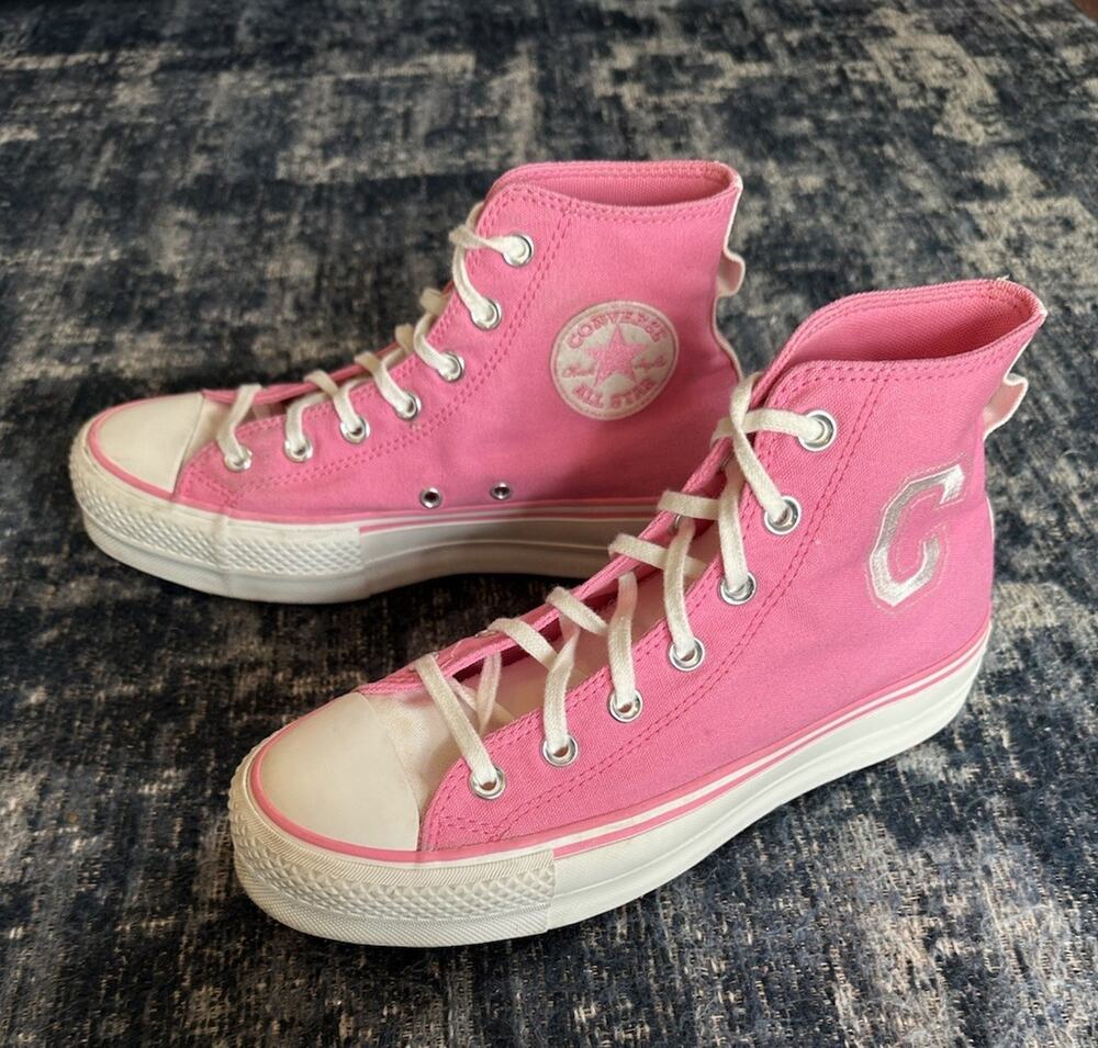 Converse Hi Top Platform Sneakers CTAS Lift Oops Pink A07141C Women’s 8US Bright